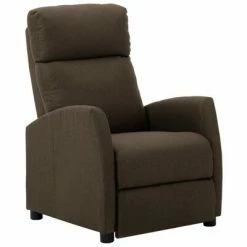 VidaXL Fauteuil inclinable Marron Tissu
