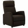 VidaXL Fauteuil inclinable Marron foncé Tissu