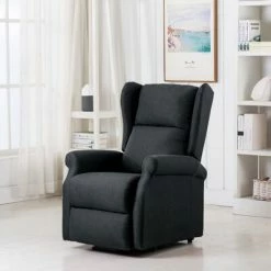 VidaXL Fauteuil inclinable Gris foncé Tissu 9 VidaXL Fauteuil inclinable Gris foncé Tissu -Fauteuils Soldes image 1 289731