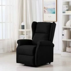 VidaXL Fauteuil inclinable Noir Tissu 9 VidaXL Fauteuil inclinable Noir Tissu -Fauteuils Soldes image 1 289732