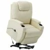 VidaXL Fauteuil inclinable Blanc crème Similicuir 2 VidaXL Fauteuil inclinable Blanc crème Similicuir -Fauteuils Soldes image 1 289751