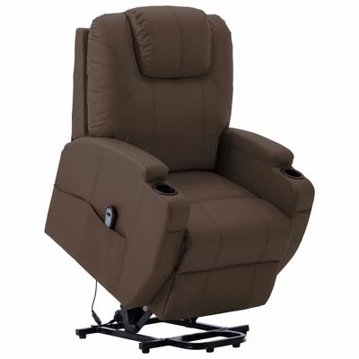 VidaXL Fauteuil inclinable Marron Similicuir 3 VidaXL Fauteuil inclinable Marron Similicuir