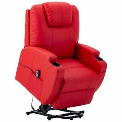VidaXL Fauteuil inclinable Rouge Similicuir