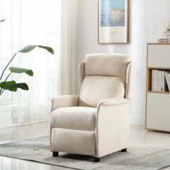 VidaXL Fauteuil inclinable Crème Tissu 9 VidaXL Fauteuil inclinable Crème Tissu -Fauteuils Soldes image 1 289785