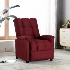 VidaXL Fauteuil inclinable Rouge bordeaux Tissu -Fauteuils Soldes image 1 289799