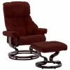 VidaXL Fauteuil repose-pied Rouge bordeaux Similicuir et bois courbé -Fauteuils Soldes image 1 289862