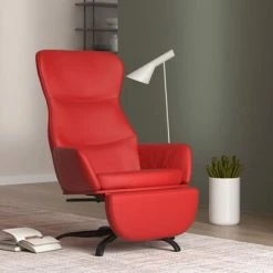 VidaXL Chaise de relaxation avec repose-pied Bordeaux Similicuir -Fauteuils Soldes image 1 3097455