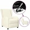 VidaXL Fauteuil inclinable releveur à oreilles Crème Similicuir -Fauteuils Soldes image 1 3098244