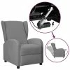 VidaXL Fauteuil inclinable releveur à oreilles Gris Similicuir -Fauteuils Soldes image 1 3098246