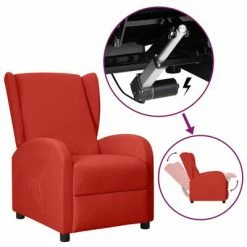 VidaXL Fauteuil inclinable releveur à oreilles Bordeaux Similicuir