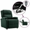 VidaXL Fauteuil inclinable électrique Vert foncé Tissu -Fauteuils Soldes image 1 3098358