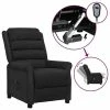VidaXL Fauteuil inclinable électrique Noir Similicuir
