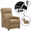VidaXL Fauteuil inclinable électrique Cappuccino Similicuir -Fauteuils Soldes image 1 3098480