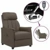 VidaXL Fauteuil inclinable électrique Gris Similicuir