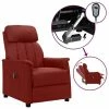 VidaXL Fauteuil inclinable électrique Rouge bordeaux Similicuir