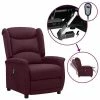 VidaXL Fauteuil inclinable électrique Violet Tissu 2 VidaXL Fauteuil inclinable électrique Violet Tissu -Fauteuils Soldes image 1 3098513