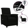 VidaXL Fauteuil inclinable électrique Noir Tissu