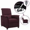 VidaXL Fauteuil inclinable électrique Violet Tissu