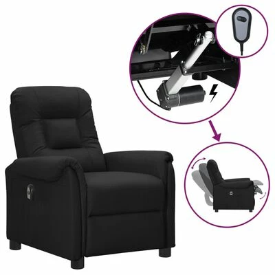 VidaXL Fauteuil inclinable électrique Noir Similicuir 3 VidaXL Fauteuil inclinable électrique Noir Similicuir