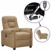 VidaXL Fauteuil inclinable électrique Cappuccino Similicuir 2 VidaXL Fauteuil inclinable électrique Cappuccino Similicuir -Fauteuils Soldes image 1 3098570