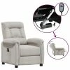 VidaXL Fauteuil inclinable électrique Gris clair Tissu microfibre -Fauteuils Soldes image 1 3098584