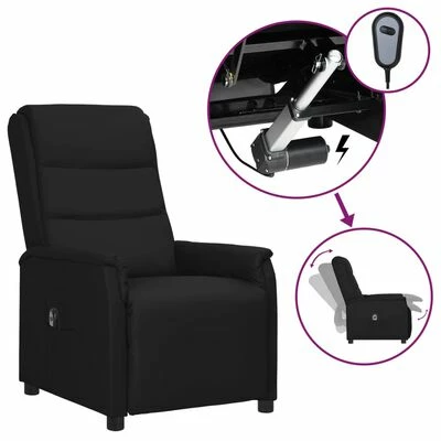 VidaXL Fauteuil inclinable électrique Noir Similicuir 3 VidaXL Fauteuil inclinable électrique Noir Similicuir