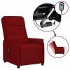 VidaXL Fauteuil inclinable électrique Rouge bordeaux Similicuir