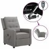 VidaXL Fauteuil inclinable électrique Gris clair Tissu