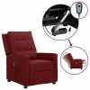 VidaXL Fauteuil inclinable électrique Rouge bordeaux Tissu