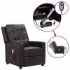 VidaXL Fauteuil de massage inclinable électrique Noir Similicuir 2 VidaXL Fauteuil de massage inclinable électrique Noir Similicuir -Fauteuils Soldes image 1 3098636