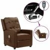 VidaXL Fauteuil de massage inclinable électrique Marron Similicuir