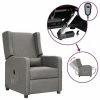 VidaXL Fauteuil inclinable électrique Gris clair Tissu -Fauteuils Soldes image 1 3098721