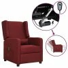 VidaXL Fauteuil inclinable électrique Rouge bordeaux Tissu