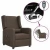 VidaXL Fauteuil inclinable électrique Taupe Tissu