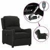 VidaXL Fauteuil inclinable électrique Noir Tissu
