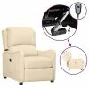 VidaXL Fauteuil inclinable électrique Crème Tissu 1 VidaXL Fauteuil inclinable électrique Crème Tissu -Fauteuils Soldes image 1 3098754