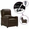 VidaXL Fauteuil inclinable électrique Marron Similicuir brillant 1 VidaXL Fauteuil inclinable électrique Marron Similicuir brillant -Fauteuils Soldes image 1 3098770