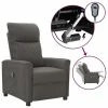 VidaXL Fauteuil inclinable électrique Gris foncé Tissu -Fauteuils Soldes image 1 3098878