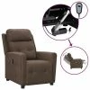VidaXL Fauteuil inclinable électrique Taupe Tissu 2 VidaXL Fauteuil inclinable électrique Taupe Tissu -Fauteuils Soldes image 1 3098909