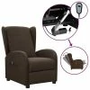 VidaXL Fauteuil inclinable électrique Marron foncé Tissu -Fauteuils Soldes image 1 3098930