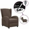 VidaXL Fauteuil inclinable électrique Taupe Tissu -Fauteuils Soldes image 1 3098933