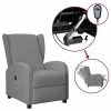 VidaXL Fauteuil inclinable électrique à oreilles Gris Similicuir 1 VidaXL Fauteuil inclinable électrique à oreilles Gris Similicuir -Fauteuils Soldes image 1 3098952