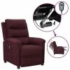 VidaXL Fauteuil inclinable électrique Violet Tissu -Fauteuils Soldes image 1 3098970