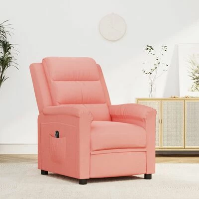 VidaXL Fauteuil inclinable électrique Rose Velours 4 VidaXL Fauteuil inclinable électrique Rose Velours – Image 2