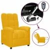 VidaXL Fauteuil inclinable électrique Jaune Tissu -Fauteuils Soldes image 1 3100337