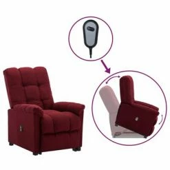 VidaXL Fauteuil inclinable Rouge bordeaux Tissu