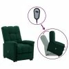 VidaXL Fauteuil inclinable Vert foncé Tissu