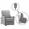 VidaXL Fauteuil inclinable Gris clair Tissu