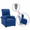 VidaXL Fauteuil releveur inclinable Bleu Tissu