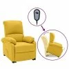 VidaXL Fauteuil releveur inclinable Jaune Tissu